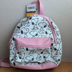 Peanuts Snoopy Kids Backpack - Pink and White